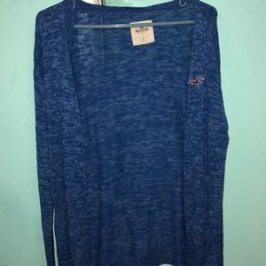 Blue hollister cardigan